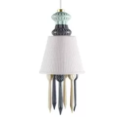 Belle de nuit lampada litofania pendente, nero - Lladrò