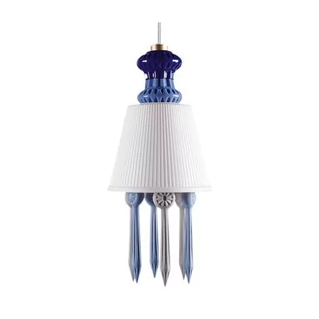 Belle de nuit lampada litofania pendente, azzurro - Lladrò