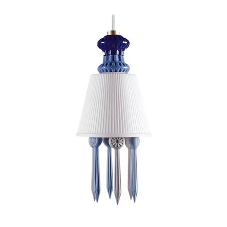Belle de nuit lampada litofania pendente, azzurro - Lladrò