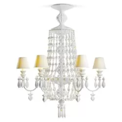 Winter palace Candeliere 6 lamopade, bianco - Lladrò