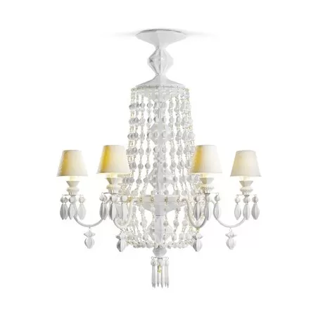 Winter palace Candeliere 6 lamopade, bianco - Lladrò