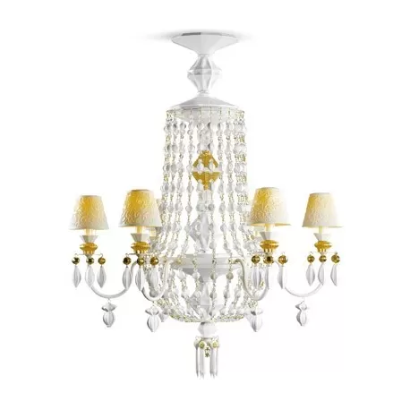 Winter palace Candeliere 6 lampade, oro - Lladrò