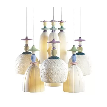 Mademoiselle Chandelier 9 luci - Sognando di fronte al mare - CE/UK - Lladro