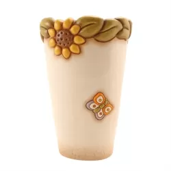 Vaso grande con girasole e farfalla - Thun