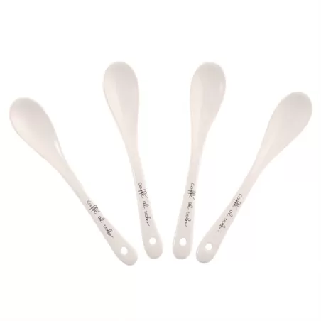 Confezione 4 cucchiaini bianchi - Thun
