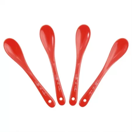 Confezione 4 cucchiaini rossi - Thun