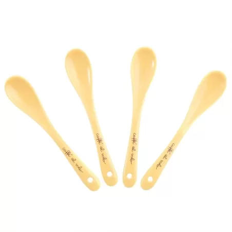 Confezione 4 cucchiaini gialli - Thun