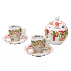 Confezione 2 tazzine espresso con zuccheriera Dolce Natale - Thun