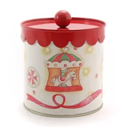 Scatola in latta piccola Giostra del Natale - Thun