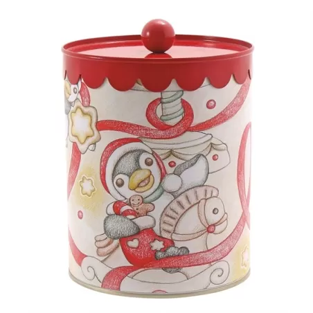 Scatola in latta media Giostra del Natale - Thun