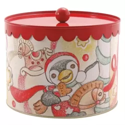 Scatola in latta grande Giostra del Natale - Thun