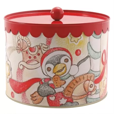 Scatola in latta grande Giostra del Natale - Thun