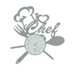 Orologio I Love Chef, Alluminio - Arti e Mestieri