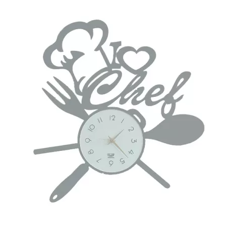 Orologio I Love Chef, Alluminio - Arti e Mestieri