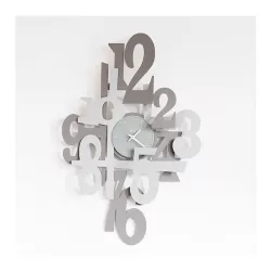 Orologio Incastro, Ardesia e Alluminio - Arti e Mestieri