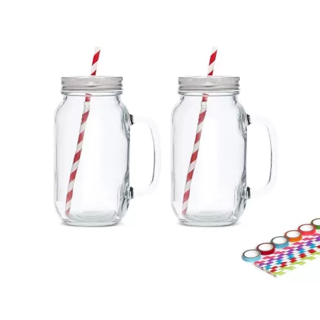 Mason, Set 2 caraffe per bevande - Cookut