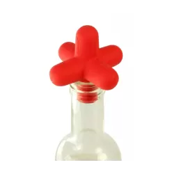 Spark, Tappo per bottiglia in silicone rosso - Cookut