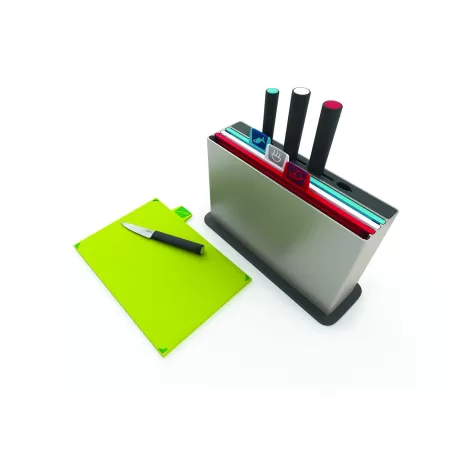 Index plus, Set 4 Taglieri e 4 coltelli indicizzati - Joseph Joseph