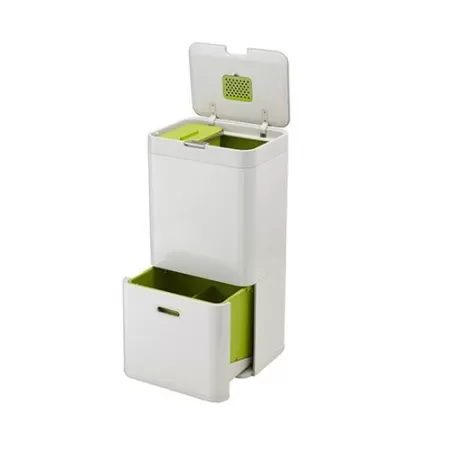 Totem 60, Pattumiera unità di riciclaggio con raccolta differenziata Lt. 60 bianca - Joseph Joseph