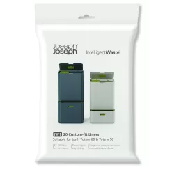 Intelligent waste - Refill, Sacchetti plastica per pattumiera unità di riciclaggio con raccolta differenziata - Joseph Joseph