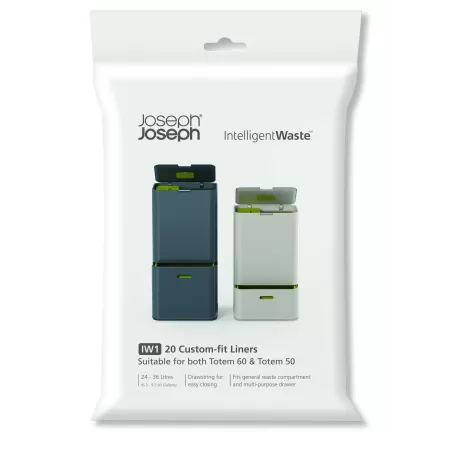 Intelligent waste - Refill, Sacchetti plastica per pattumiera unità di riciclaggio con raccolta differenziata - Joseph Joseph