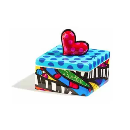 Scatolina quadrata "Heart" - Romero Britto