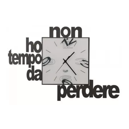 Orologio Non Ho Tempo Da Perdere, Nero Goffrato - Arti e Mestieri