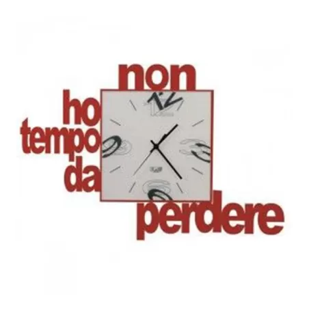 Orologio Non Ho Tempo Da Perdere, Rosso Scuro - Arti e Mestieri