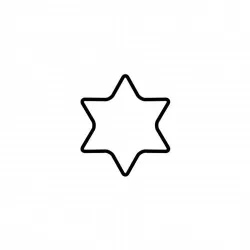 Tagliabiscotto stella a 6 punte Cm. 4 - Kaiser