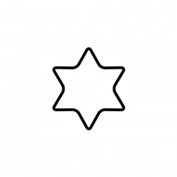 Tagliabiscotto stella a 6 punte Cm. 6 - Kaiser