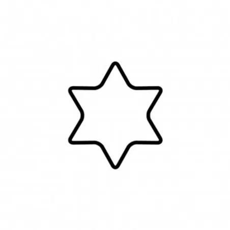 Tagliabiscotto stella a 6 punte Cm. 6 - Kaiser