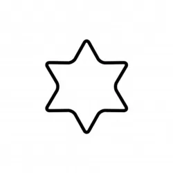 Tagliabiscotto stella a 6 punte Cm. 8 - Kaiser