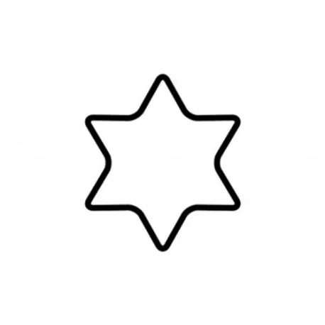 Tagliabiscotto stella a 6 punte Cm. 8 - Kaiser