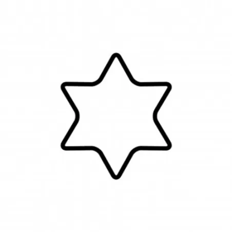 Tagliabiscotto stella a 6 punte Cm. 8 - Kaiser