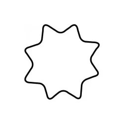 Tagliabiscotto stella a 8 punte Cm. 4 - Kaiser