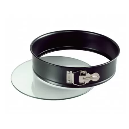 Tortiera apribile Cm. 28 con fondo sollevabile in vetro, Cristal Baking - Kaiser