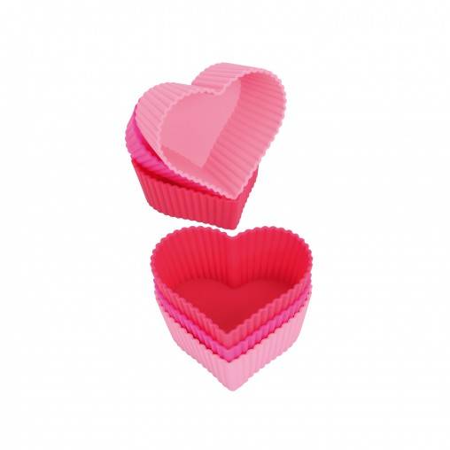 Pirottini in silicone cuore pezzi 6, Love - Kaiser