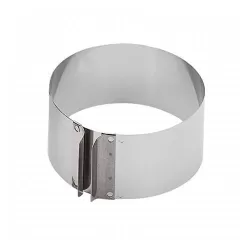 Formatorte In Acciao Inox Ad Anello Da Cm. 16,5 H. 7 A Cm. 32 H. 7 Patisserie - Kaiser