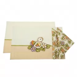 Set 2 tovagliette americane con 2 tovaglioli Country - Thun