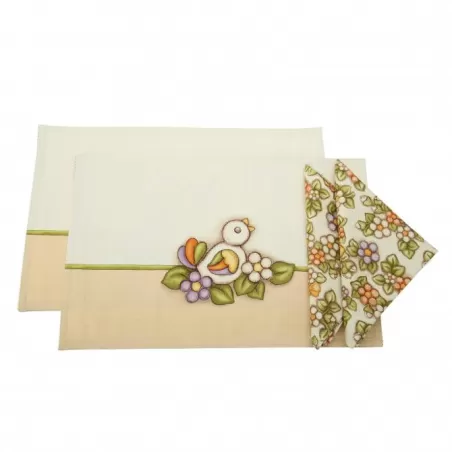 Set 2 tovagliette americane con 2 tovaglioli Country - Thun