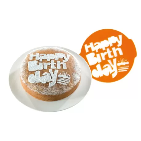 HAPPY BIRTHDAY + CHRISTMAS, 2 mascherine decorative