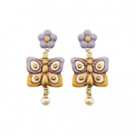 Orecchini New Classic Mariposa y Margaritas - Thun