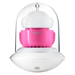 Ufo, Lampada portatile, rosa e bianco