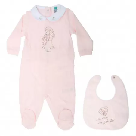 Confezione tutina e bavaglino Angel girl - Thun