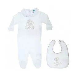 Confezione tutina e bavaglino Angel Neutral - Thun