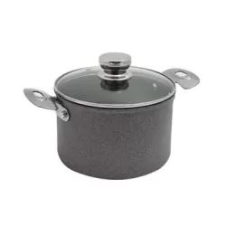 Casseruola due manici  Ø 20 Granitium con coperchio vetro - Ballarini