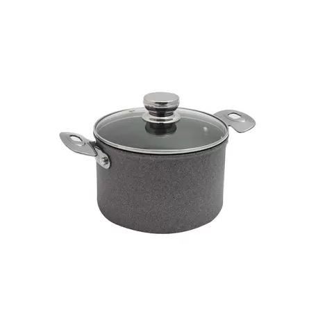 Casseruola due manici  Ø 20 Granitium con coperchio vetro - Ballarini