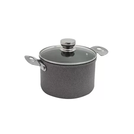 Casseruola due manici  Ø 24 Granitium con coperchio vetro - Ballarini