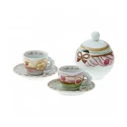 Set 2 tazzine espresso + zuccheriera Sweet cake - Thun