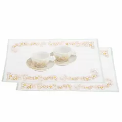 Set 2 tazze cappuccino + 2 tovagliette Eleganza - Thun